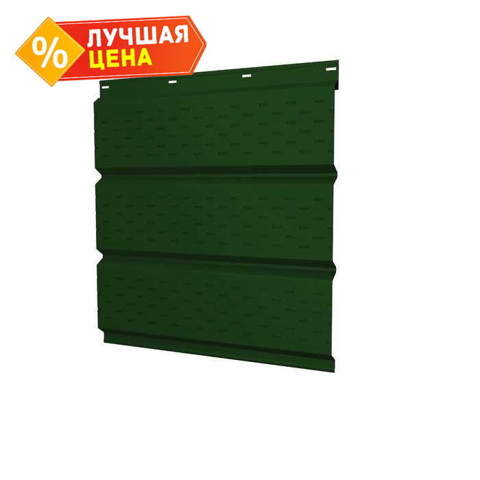 Софит металлический полная перфорация 0,5 Satin с пленкой RAL 6005 зеленый мох