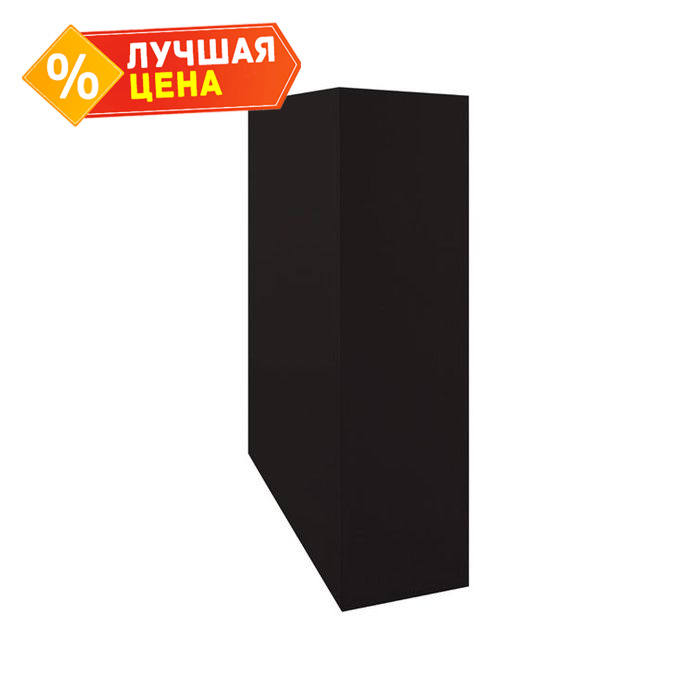 Кожух на трубу скатный д820/ш835/в1-1690/в2-1235 0,5 Velur с пленкой RAL 9005 черный