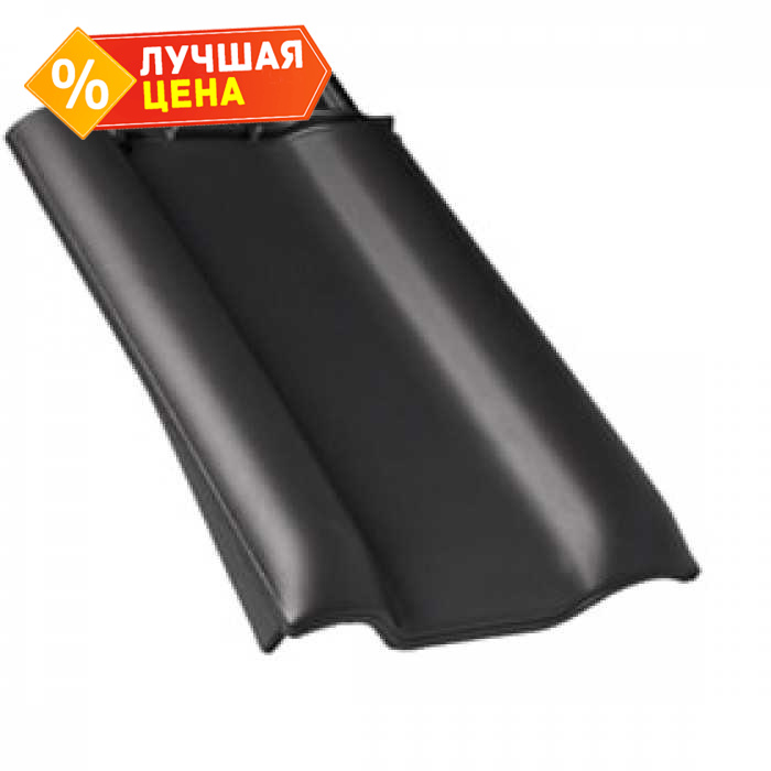 Боковая черепица левая Braas Рубин 13V антрацит