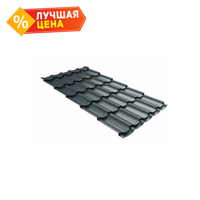 Металлочерепица Grand Line Kvinta plus 0,5 Satin RAL 7016 Антрацитово-серый