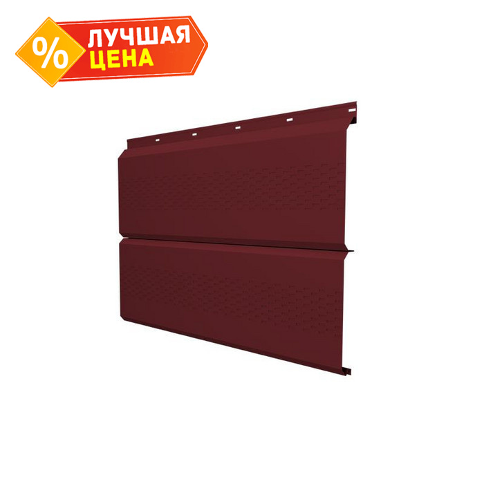 Софит ЭкоБрус с перфорацией 0,345 Grand Line 0,45 PE с пленкой RAL 3005 красное вино