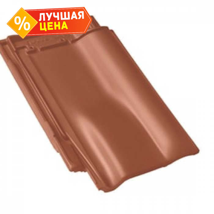 Вентиляционная черепица Braas Рубин 13V натуральный красный