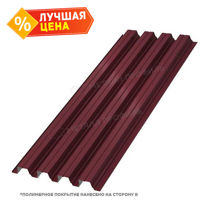 Профлист Металл Профиль Н75 0.65 Полиэстер RAL 3005 Красное вино B