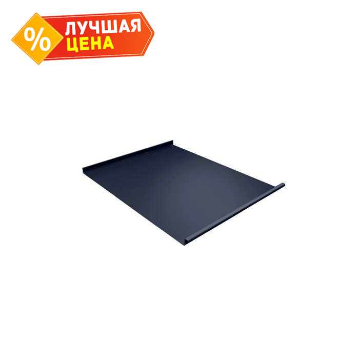 Фальцевая кровля Фальц двойной стоячий Grand Line 0,5 GreenCoat Pural BT RR 23 Темно-Серый Асфальт