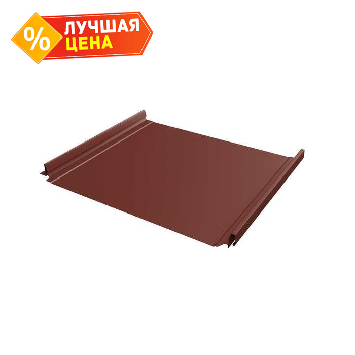 Фальцевая кровля Кликфальц Pro Grand Line 0,5 Satin RAL 3009 Оксидно-Красный