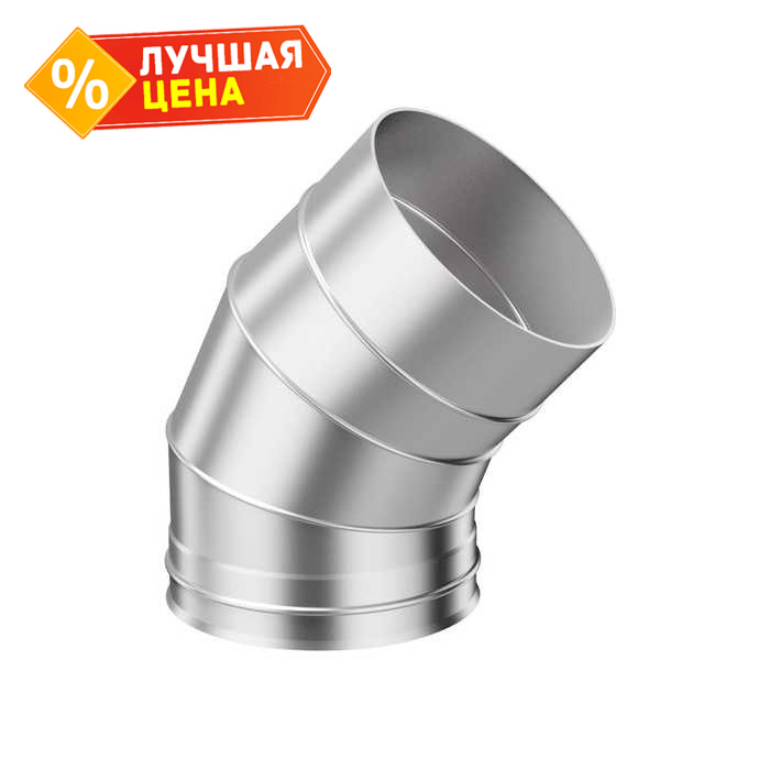 Колено 3-х секционное Металлик и Ко 135х115 AISI 430 0,50