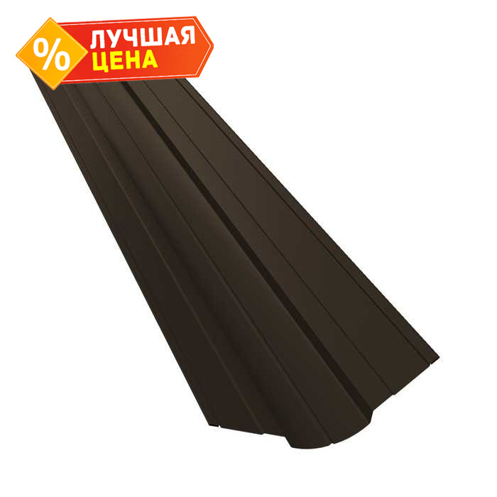 Планка ендовы верхней фигурной 70x70 0,45 Drap RR 32 темно-коричневый