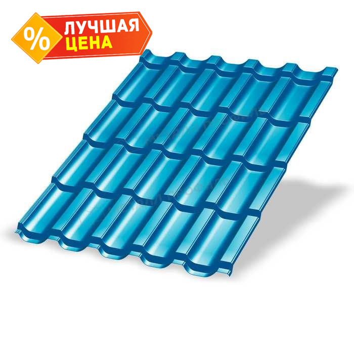 Металлочерепица Металл-Профиль Трамонтана-X 0,5 NormanMP RAL 5015 Синее небо