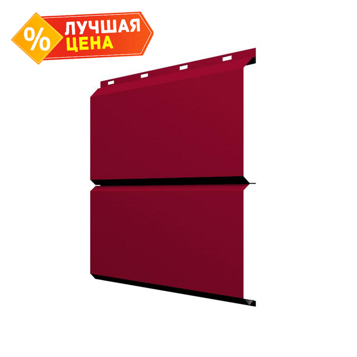 Софит ЭкоБрус без перфорации 0,345 Grand Line 0,45 PE с пленкой RAL 3003 рубиново-красный