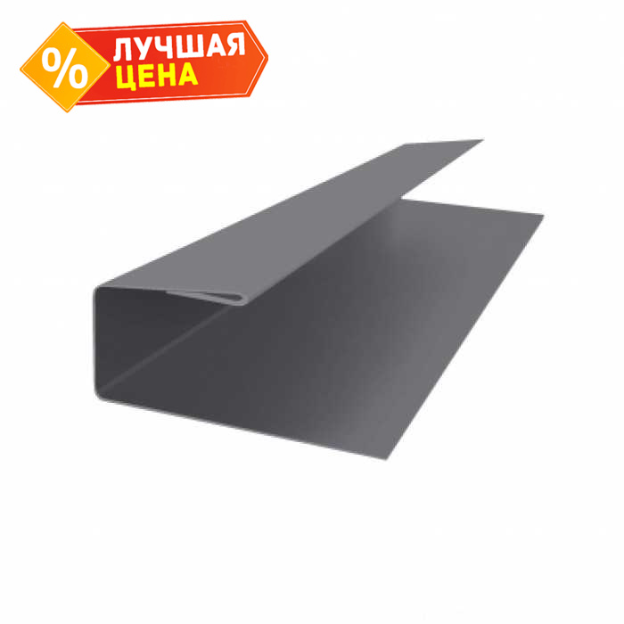J-Профиль 12мм 0,45 PE с пленкой RAL 7004 сигнальный серый
