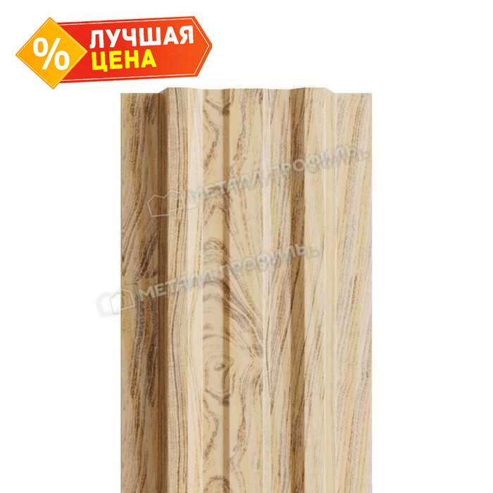 Штакетник Металл Профиль LАNE-T 0,5 ECOSTEEL® текстурированный Сосна