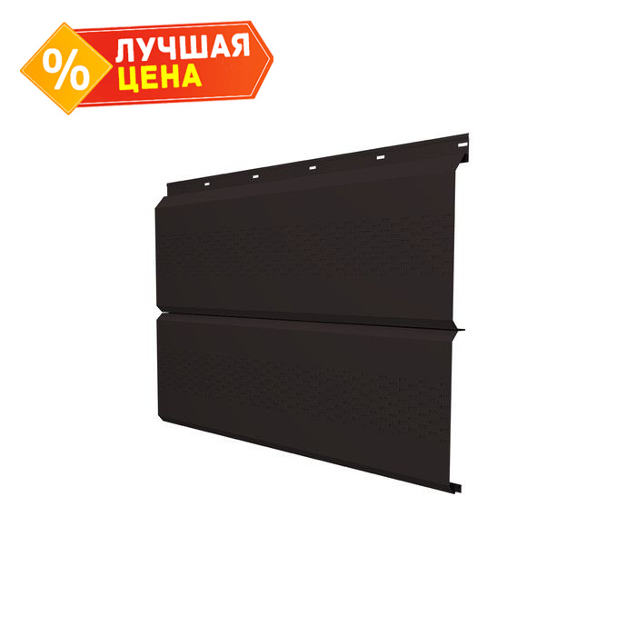Софит ЭкоБрус с перфорацией 0,345 Grand Line 0,5 Velur RAL 9005 черный