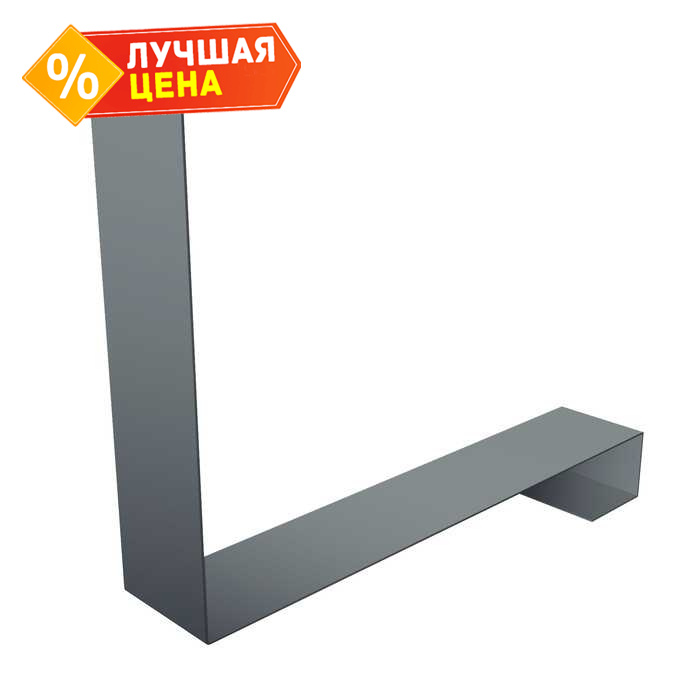 Планка примыкание нижнее к трубе фальц 0,45 Zn