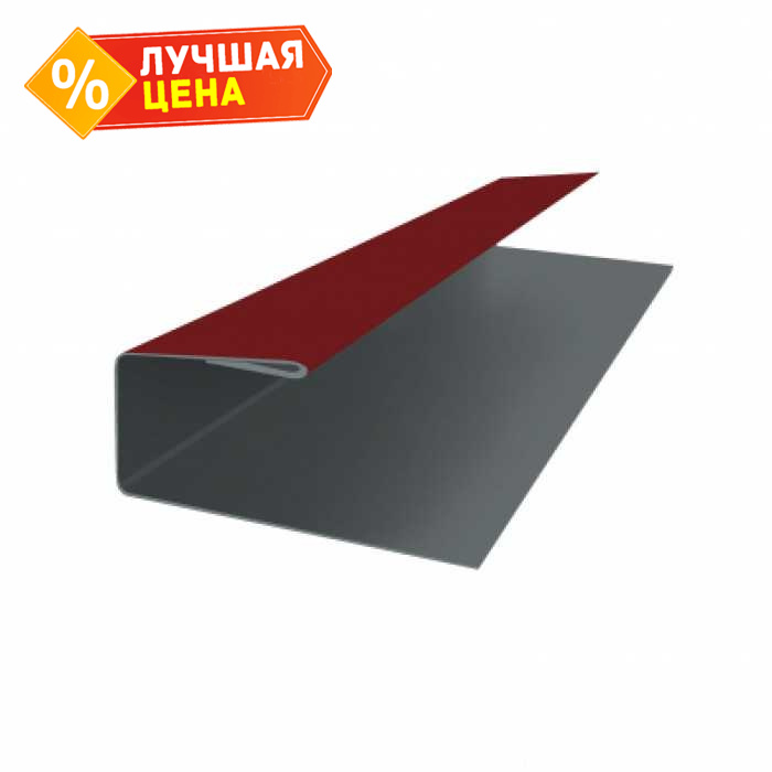 J-Профиль 12мм 0,45 Drap RAL 3005 красное вино