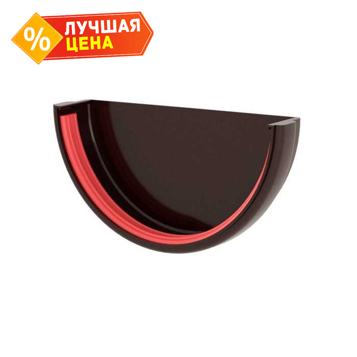 Заглушка желоба универсальная ПВХ Grand Line коричневая (RR 32)