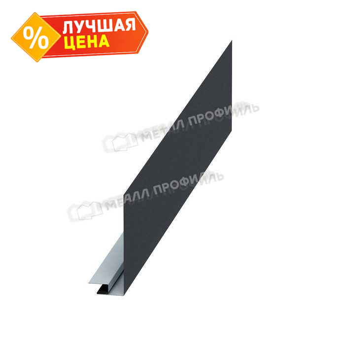 Планка карнизного свеса сложная 250х50х3000 NormanMP (ПЭ-01-7024-0.5)
