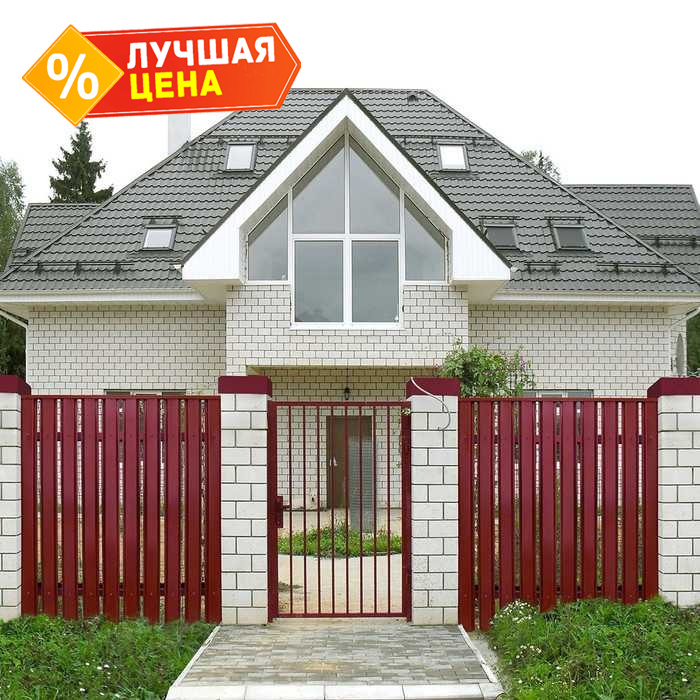 Штакетник М-образный В фигурный Grand Line 0,45 Полиэстер RAL9003 Сигнальный Белый