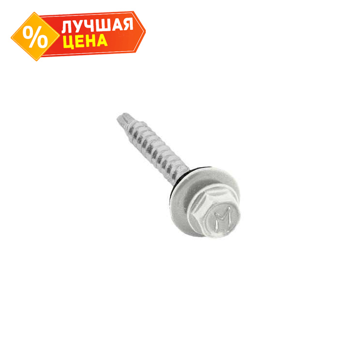 Саморез кровельный Daxmer 4.8х29 RAL 9003 (250) сверло №1
