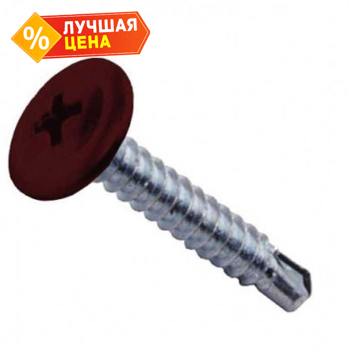 Саморезы ПШС 4,2х19 RAL 3005 (200 шт)