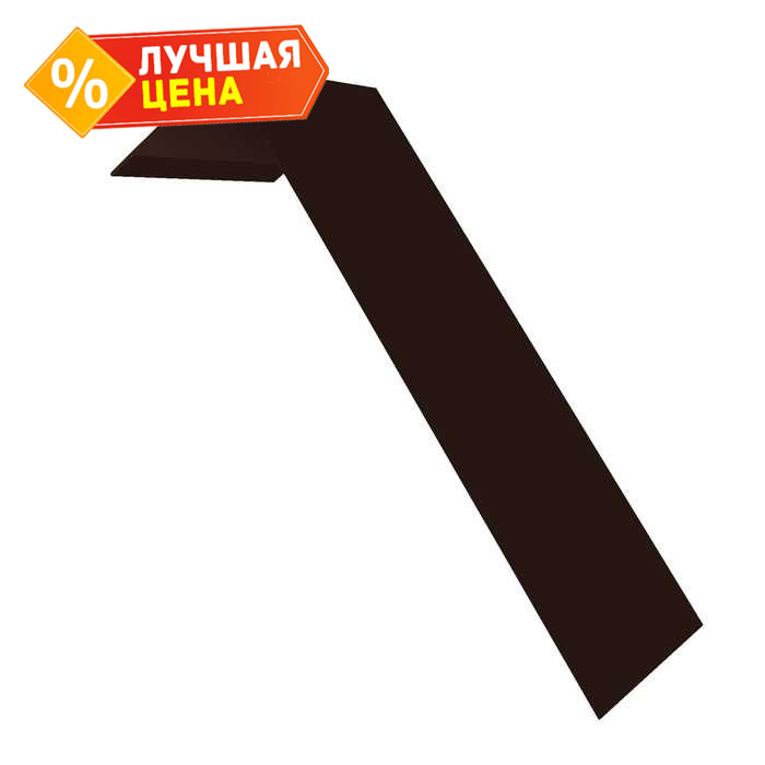 Планка лобовая/околооконная простая 190х50 0,5 Velur RAL 8017 шоколад