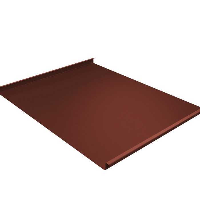 Фальцевая кровля Фальц двойной стоячий Grand Line 0,5 Satin Matt RAL 8004 Терракота
