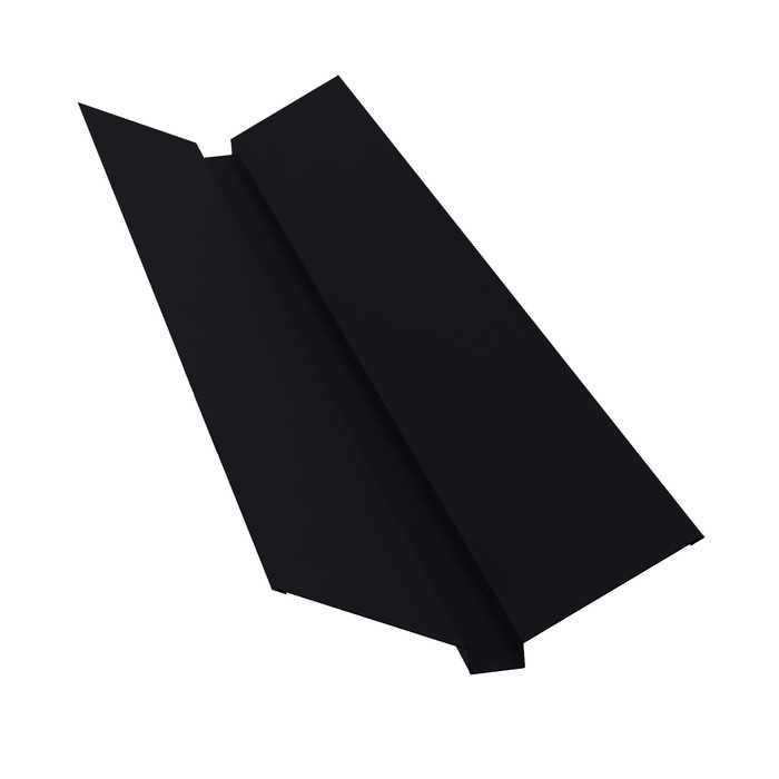 Планка ендовы верхней 115х30х115 0,5 GreenCoat Pural BT, matt RR 33 черный (RAL 9005 черный)