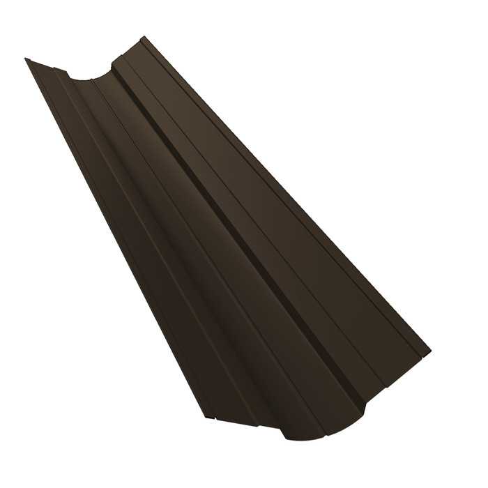 Планка ендовы верхней фигурной 70x70 0,5 Velur RR 32 темно-коричневый
