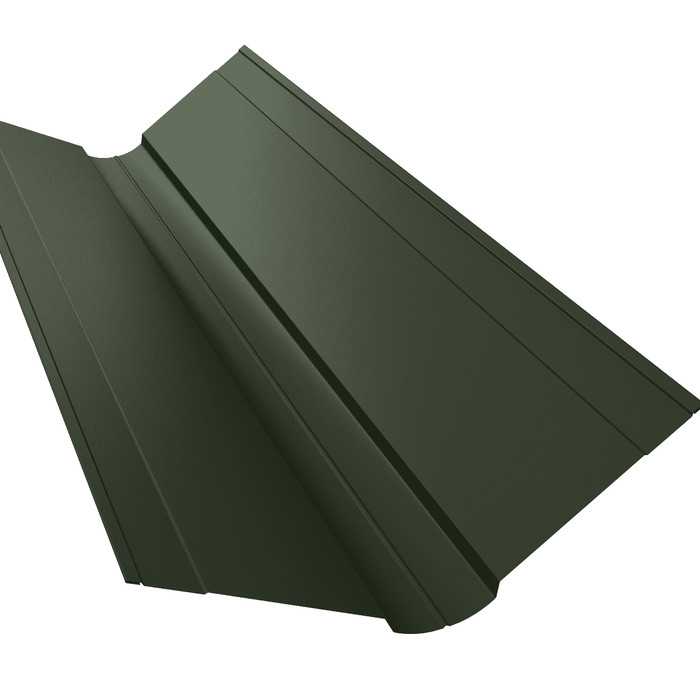Планка ендовы верхней фигурной 150x150 0,5 Velur RAL 6020 хромовая зелень