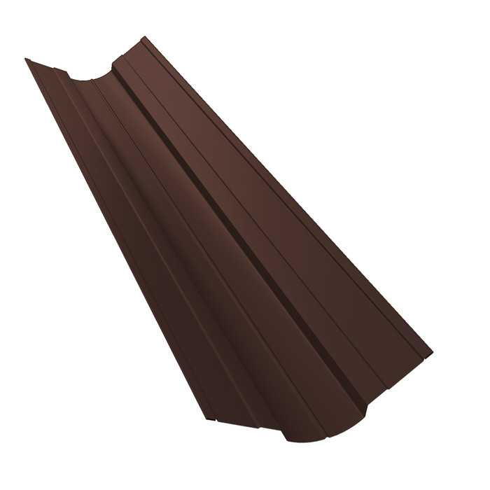 Планка ендовы верхней фигурной 70x70 0,5 Rooftop Matte RAL 8017 шоколад
