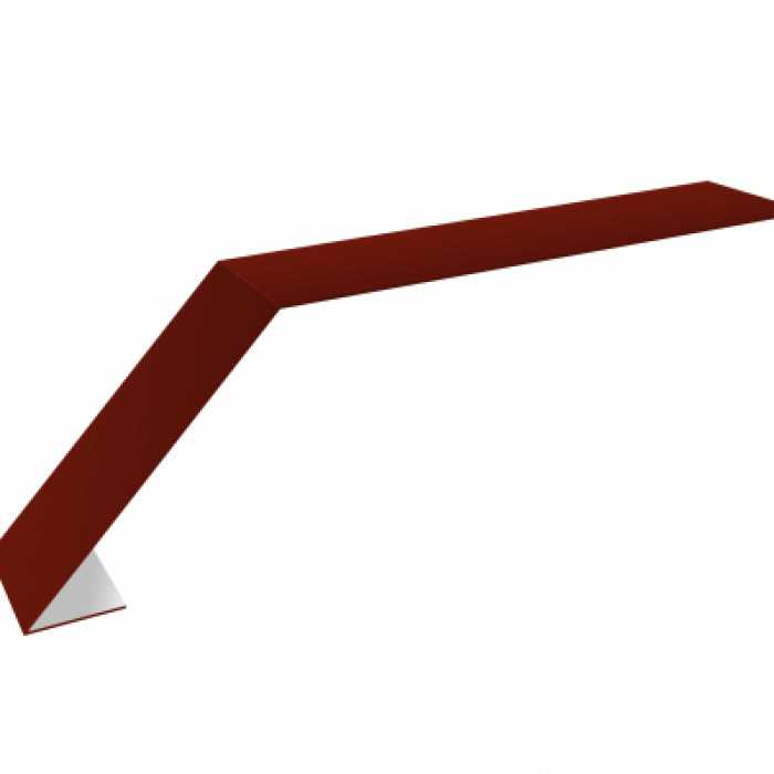 Планка капельник 100х60 0,5 GreenCoat Pural BT, matt RR 29 красный (RAL 3009 оксидно-красный)
