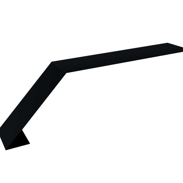 Планка капельник 100х60 0,5 Quarzit lite с пленкой RAL 9005 черный