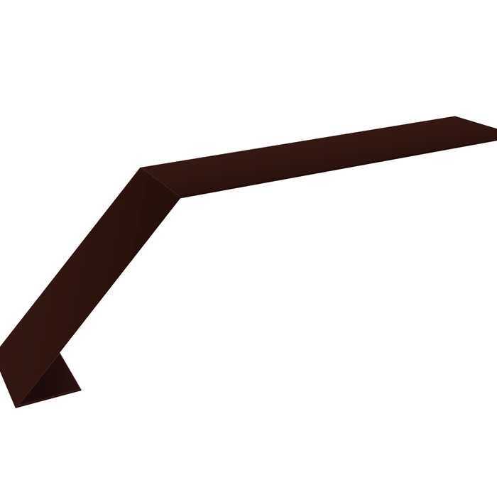 Планка капельник 100х60 0,5 Quarzit lite с пленкой RAL 8017 шоколад