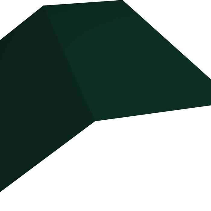 Планка конька плоского 190х190 0,5 Velur RAL 6005 зеленый мох