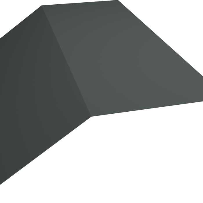 Планка конька плоского 190х190 0,45 PE с пленкой RAL 7005 мышино-серый