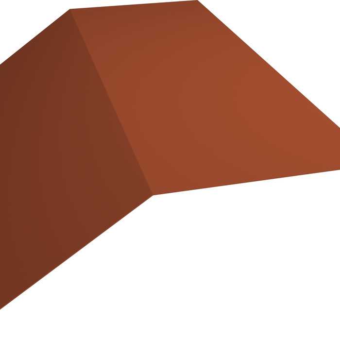 Планка конька плоского 190х190 0,5 Satin Мatt RAL 8004 терракота