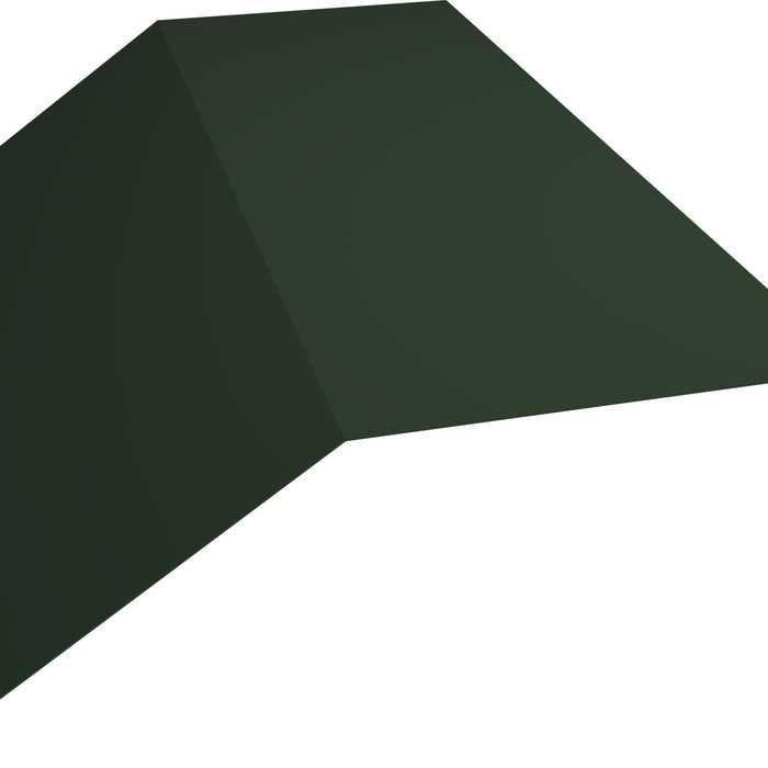 Планка конька плоского 190х190 0,5 Velur RAL 6020 хромовая зелень