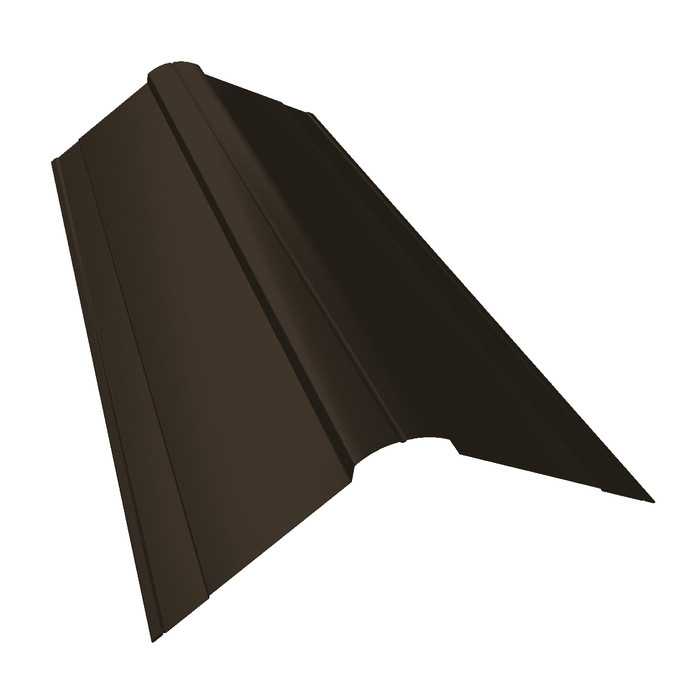 Планка конька фигурного 150x150 0,5 Quarzit RR 32 темно-коричневый