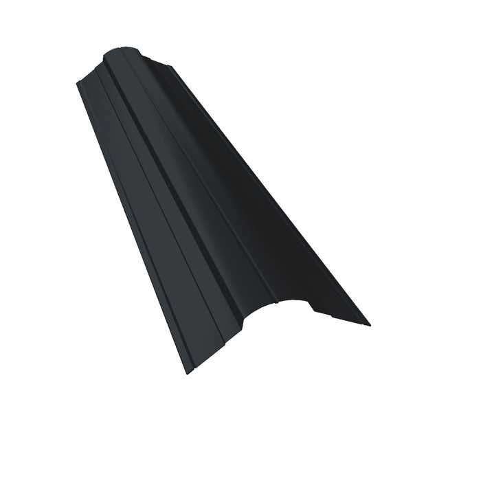 Планка конька фигурного 70x70 0,5 GreenCoat Pural BT, matt RR2Н3 (RAL 7016 антрацитово-серый)