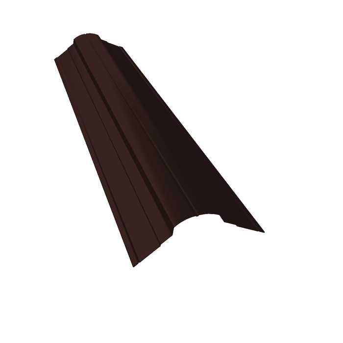 Планка конька фигурного 70x70 0,5 GreenCoat Pural BT, matt RR 887 шоколадно-коричневый (RAL 8017 шоколад)