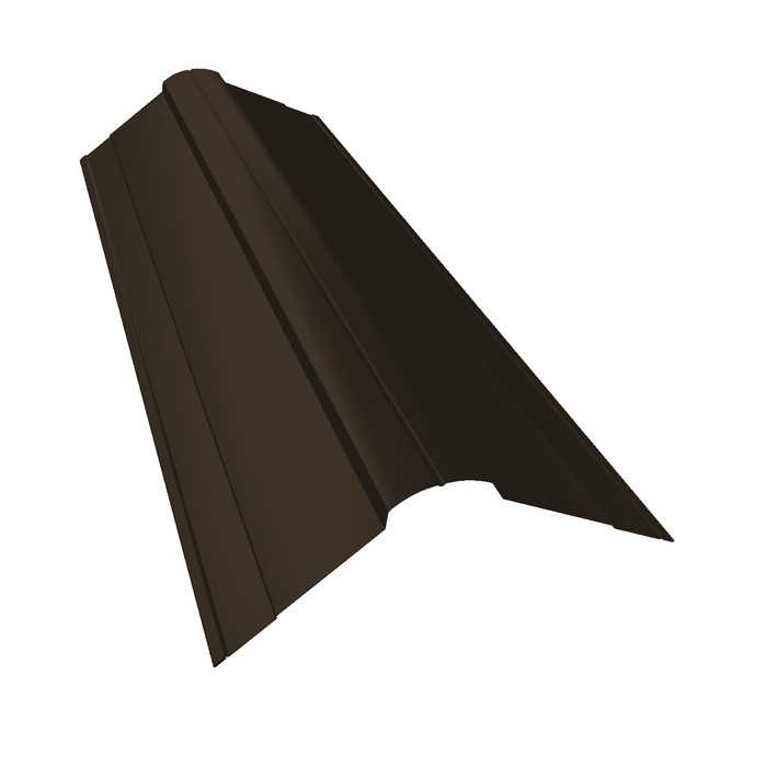 Планка конька фигурного 100x100 0,5 Satin RR 32 темно-коричневый