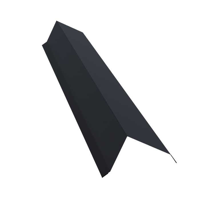 Планка торцевая 142х100 0,5 GreenСoat Pural с пленкой RR 23 темно-серый (RAL 7024 мокрый асфальт)