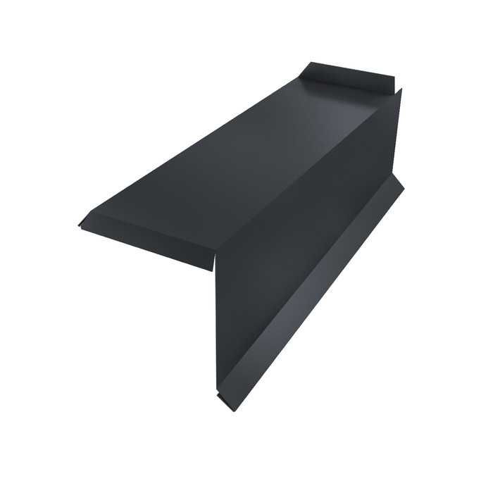 Планка торцевая сегментная 30мм Правая 0,5 Satin с пленкой RAL 7024 мокрый асфальт