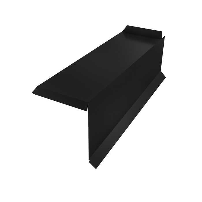 Планка торцевая сегментная 30мм Правая 0,5 Satin Мatt RAL 9005 черный