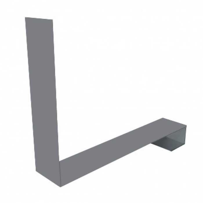 Планка примыкание нижнее к трубе фальц Grand Line 0,5 Satin с пленкой RAL 7004 сигнальный серый