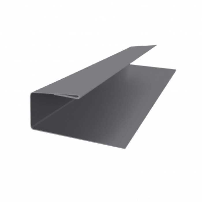 J-Профиль 12мм 0,5 Satin с пленкой RAL 7004 сигнальный серый