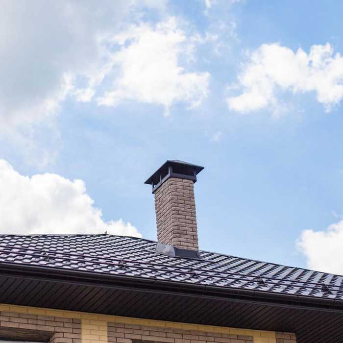 Дымник на трубу 520х390мм 0,5 Rooftop Matte с пленкой RR 32 темно-коричневый