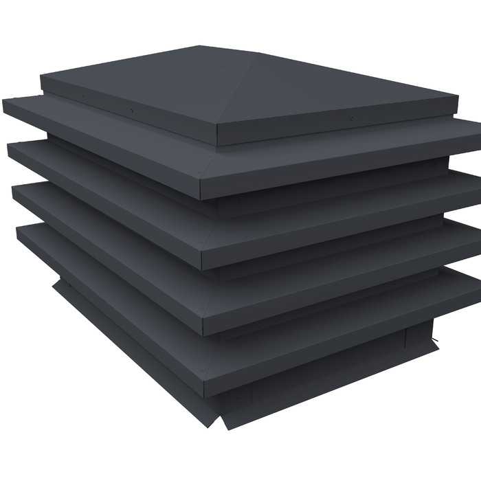 Дымник на трубу елка 520х1170мм 0,5 Rooftop Matte с пленкой RAL 7024 серый графит