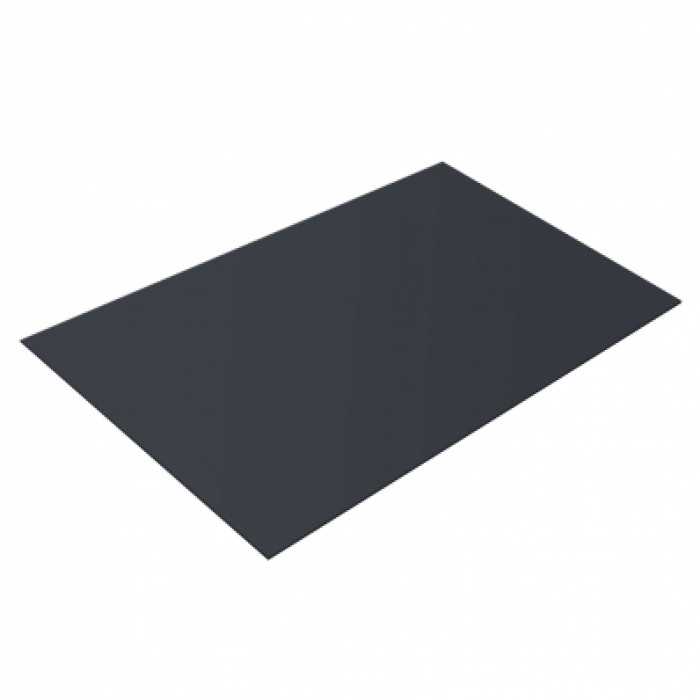 Плоский лист 0,5 GreenCoat Pural BT, matt RR 23 темно-серый (RAL 7024 мокрый асфальт)