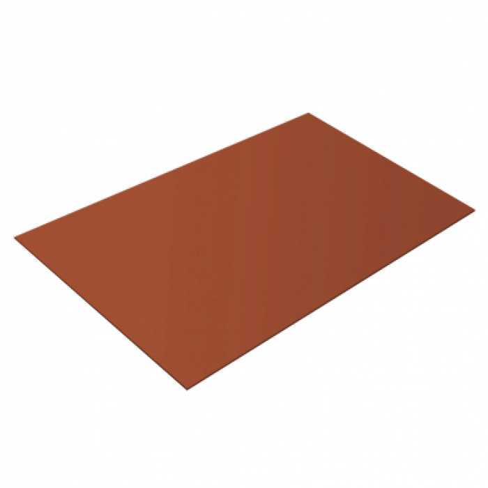 Плоский лист 0,5 GreenCoat Pural RR 750 кирпично-красный (RAL 8004 терракота)