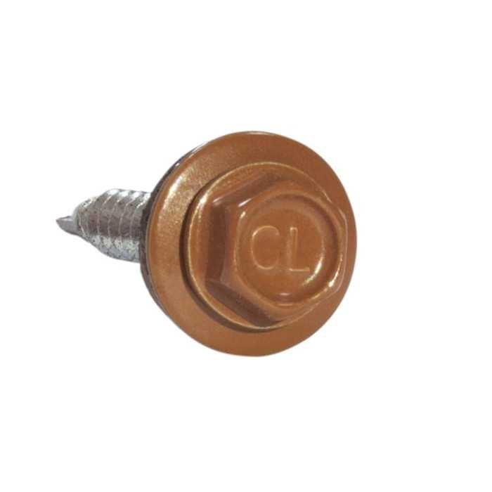 Саморез кровельный Daxmer 4,8х29 RAL 8004 (250) сверло №1